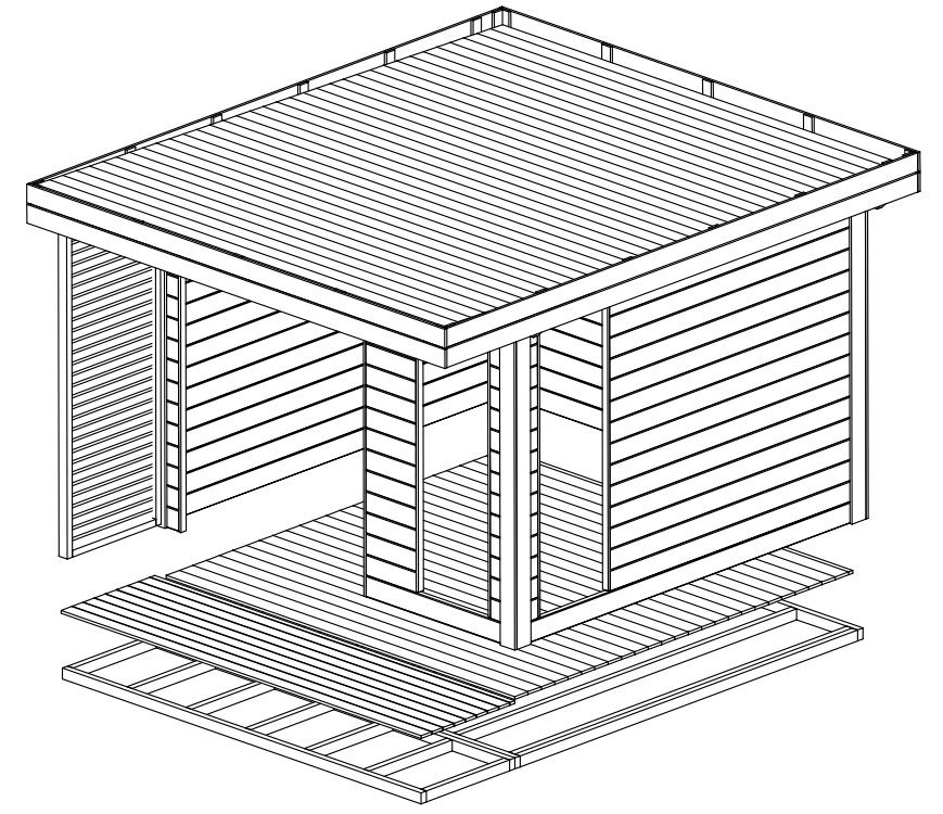 Monaco Garden Room Assembly Sketch
