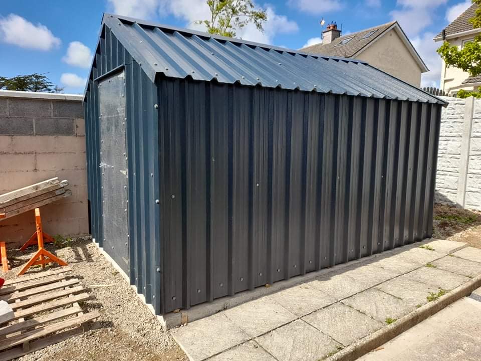 04 Grey 12x8 Steel Timber Frame